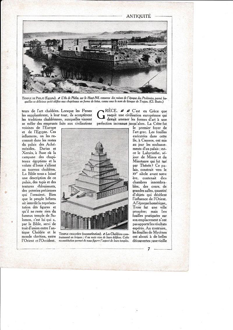 LAMINA 30174: Themple de Philae Egypte  Temple Chaldeen reconstitution