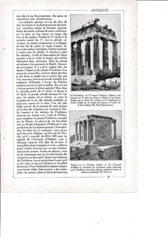 LAMINA 30175: Le Parthenon Temple de la Victoire Aptere
