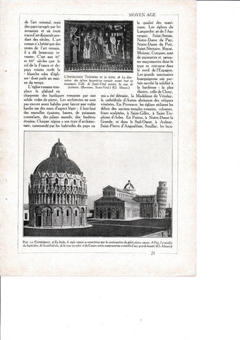 LAMINA 30181: L Imperatrice Theodora et sa suite  Pise La Cathedrale