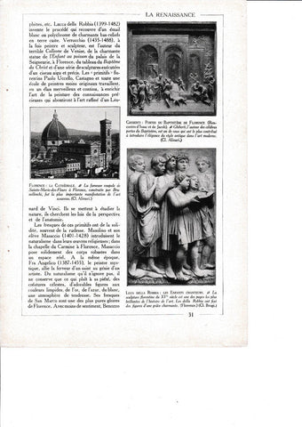 LAMINA 30186:  Ghiberti Porte du Baptistere dde Florence  Florence La Cathedrale  Luca Della Robbia Les Enfants 