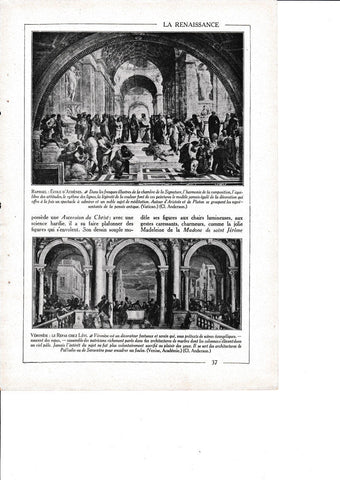 LAMINA 30189: Raphael Ecole d Athenes  Veronese Le repas chez Levi