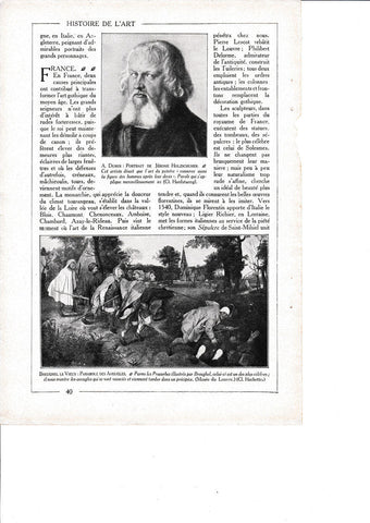 LAMINA 30190: A Durer Portrait de Jerome Holzschuher  Breughel Le Vieux Parabole des Aveugles