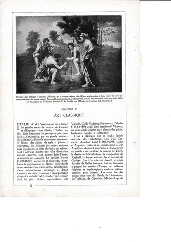 LAMINA 30191:  Poussin Les Bergers D Arcadie