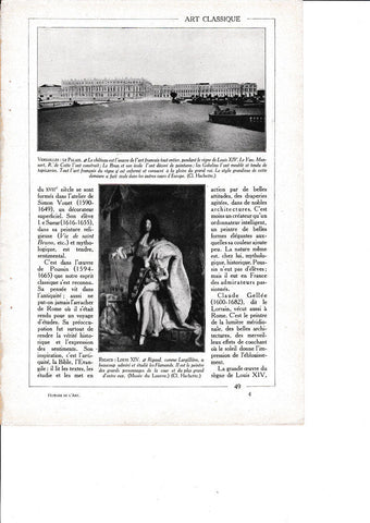 LAMINA 30195: Versailles Le Palais  Rigaud Louis XIV