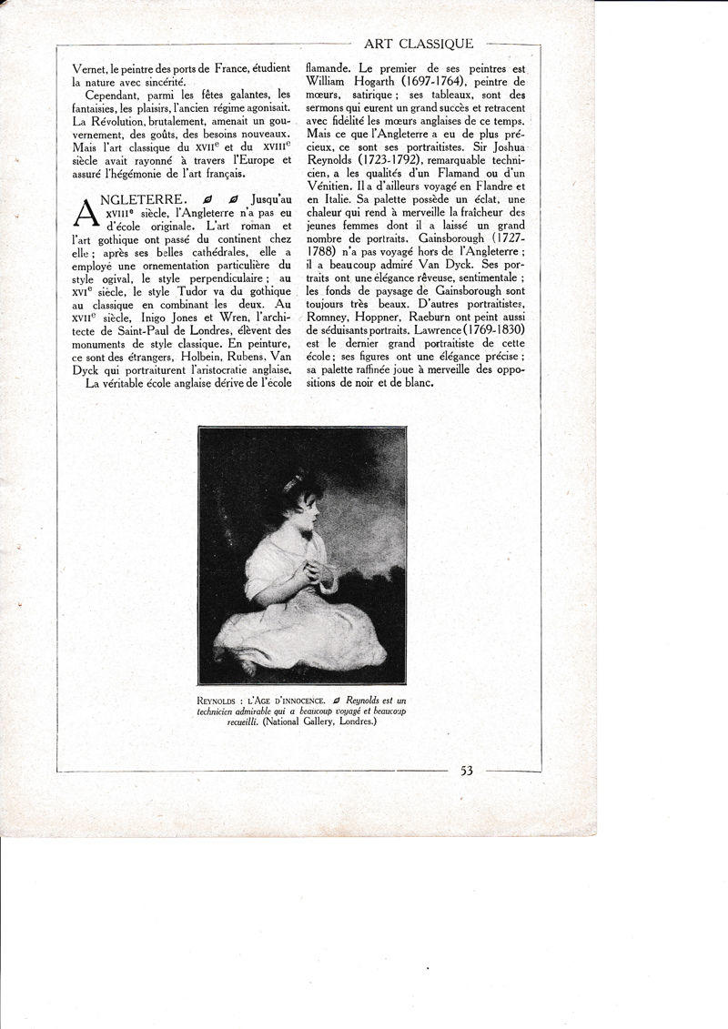 LAMINA 30197: Reynolds L Age d innocence