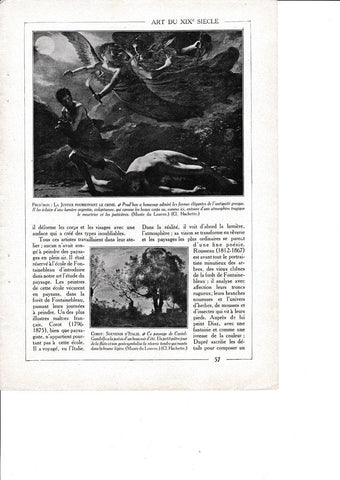 LAMINA 30199: Pr d Italieud Hon La Justice Poursuivant Le Crime Corot Souvenir