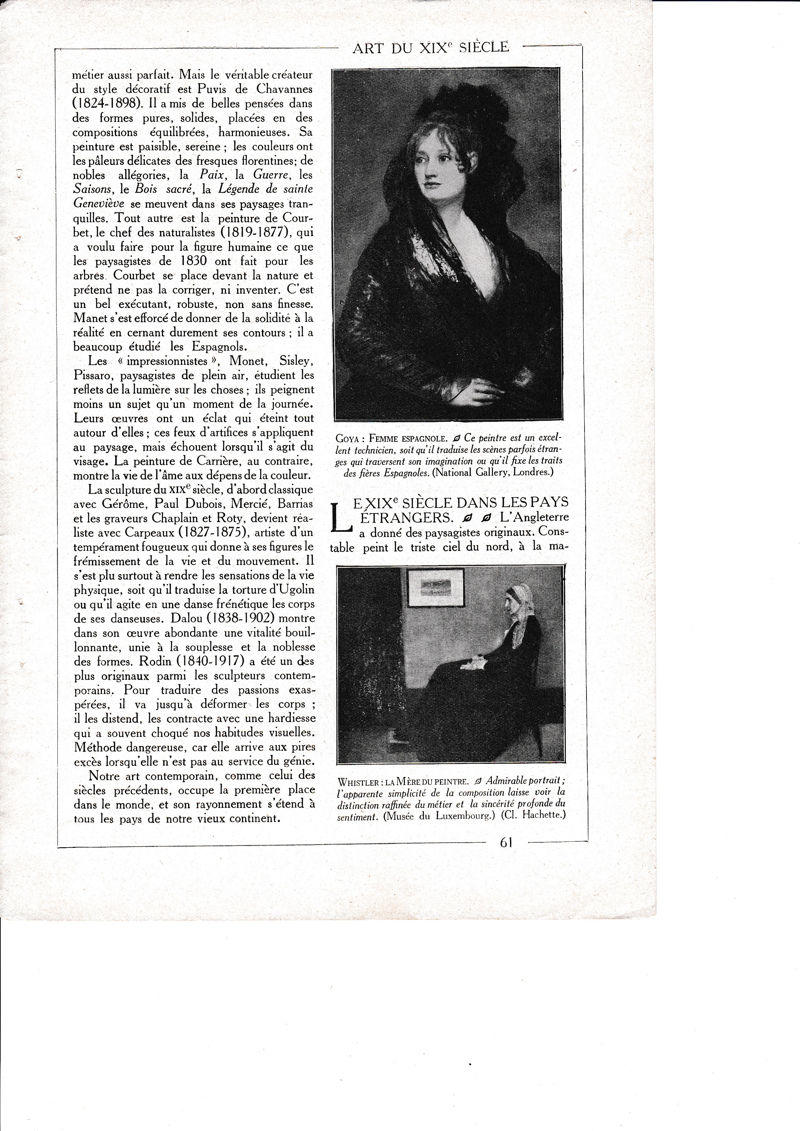 LAMINA 30201: Goya Femme Espagnole Whistler La Maere du peintre