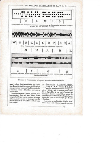 LAMINA 30226: L emision et l enregistrement automatique des signaux radiotelegraphiques