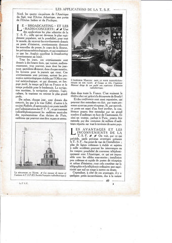 LAMINA 30229: L ingenieur Marconi dans la poste radiotelegraphique de son yacht  Le semaphore du Havre