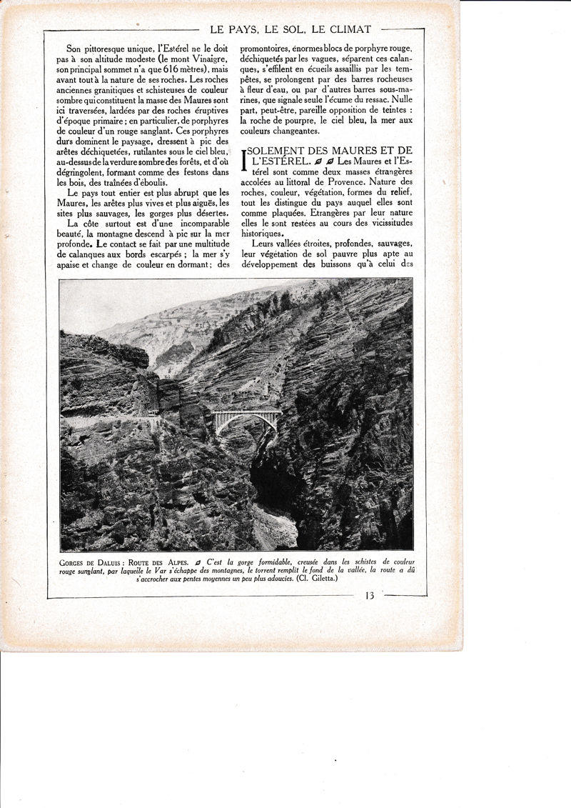 LAMINA 30109: Gorges de Daluis Route des Alpes