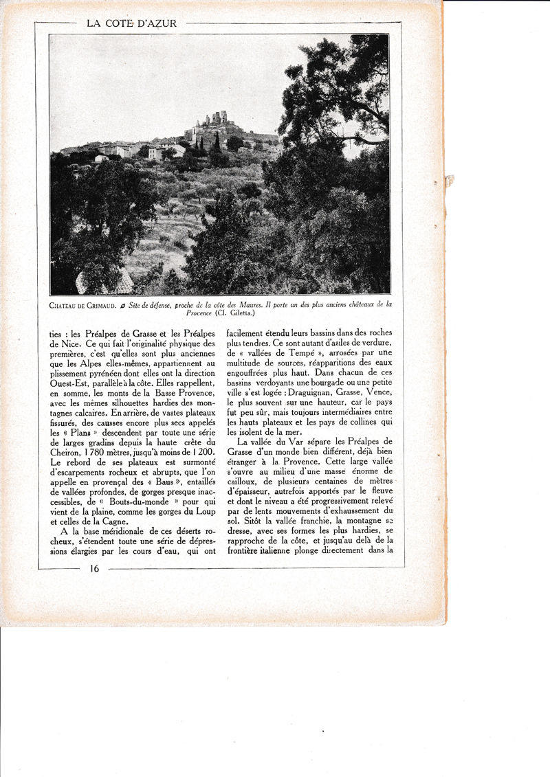 LAMINA 30110: Chateaud du Grimaud 