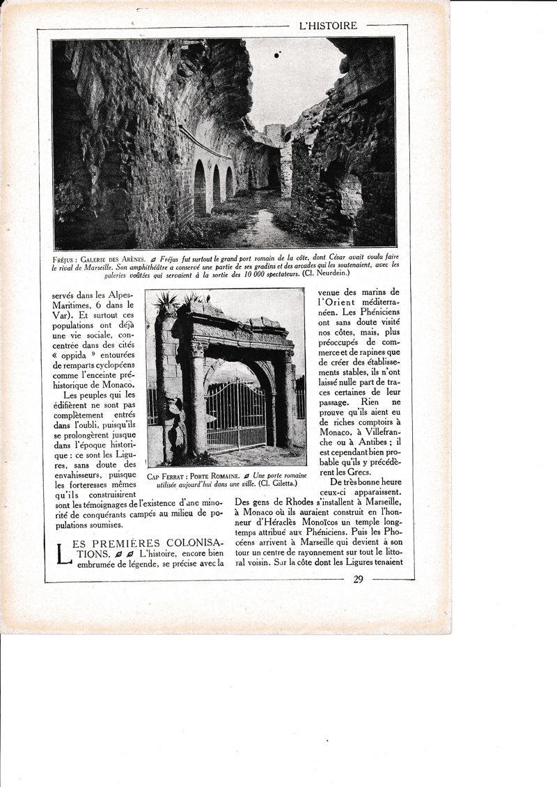 LAMINA 30117: Frejus Galerie dea Arenes