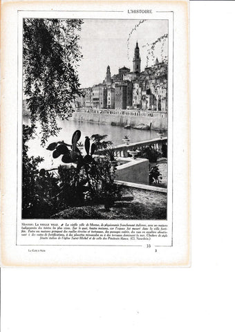 LAMINA 30119: Menton La Vielle Ville