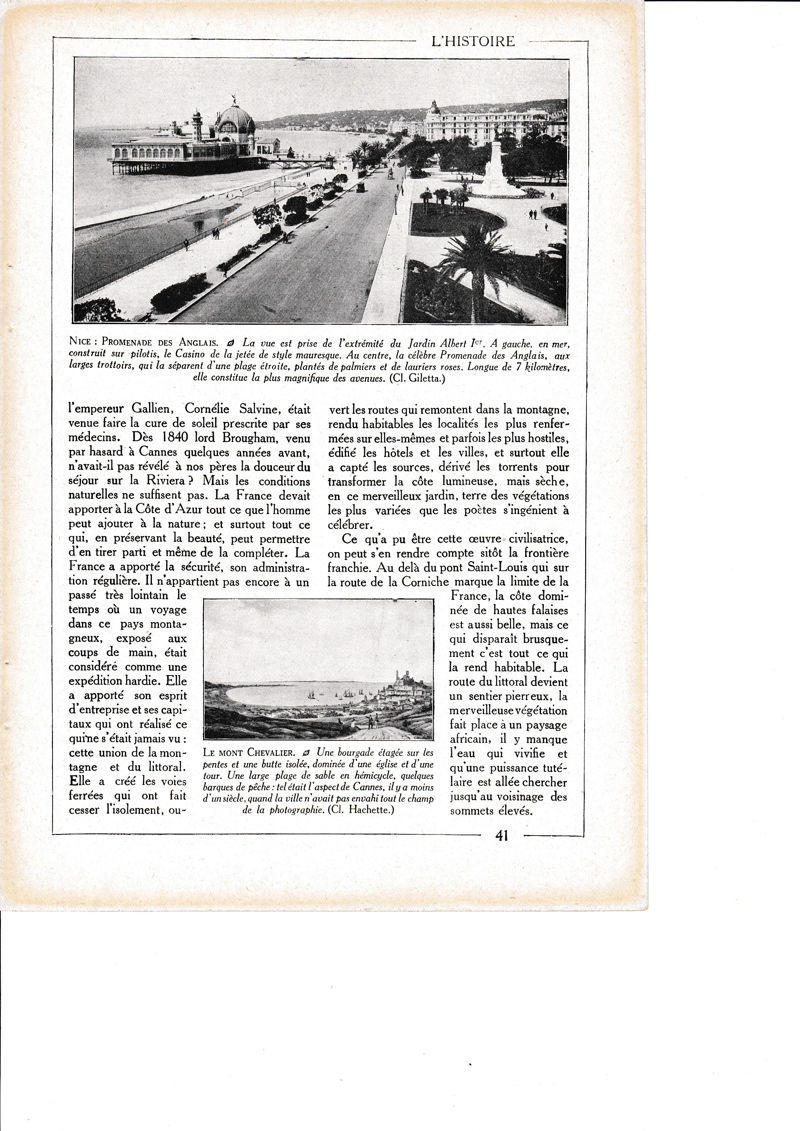 LAMINA 30123: Nive Promenade des Anglais Le Mont Chevalier