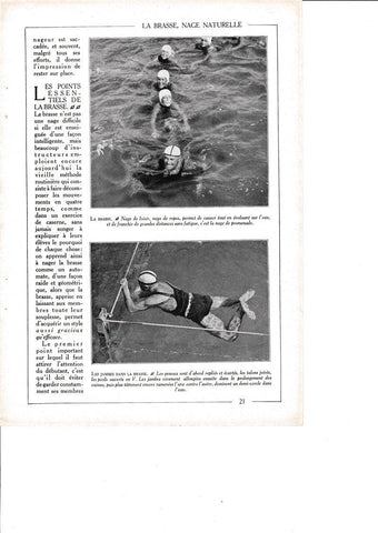 LAMINA 30147: La Brasse Les Jambes dans la Brasse