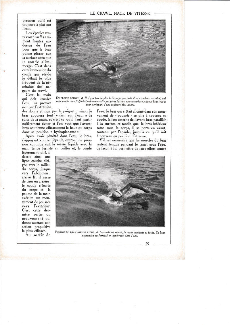 LAMINA 30151: En plain action Passage du bras hors de l eau
