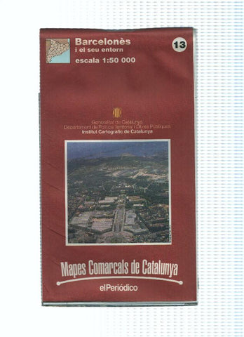 Mapes Comarcals de Catalunya numero 13: Barcelones i el seu entorn