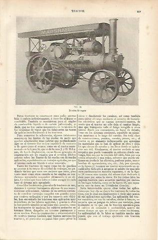 LAMINA ESPASA 11023: Tractor de vapor