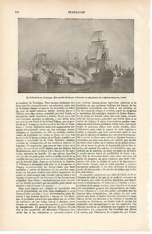 LAMINA ESPASA 11034: El Redoutable en Trafalgar por Meyer