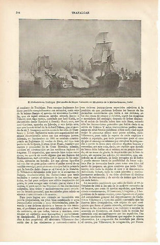 LAMINA ESPASA 11034: El Redoutable en Trafalgar por Meyer
