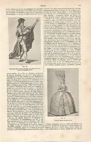 LAMINA ESPASA 11058: Traje de barbero majo pintado en 1777