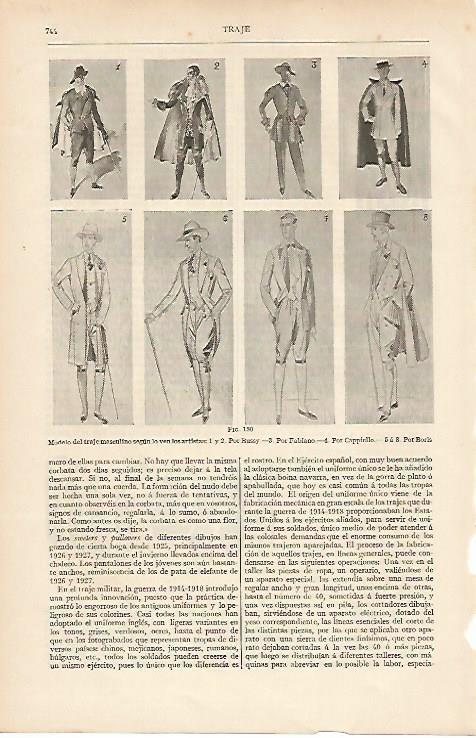LAMINA ESPASA 11080: Modelos de traje masculino