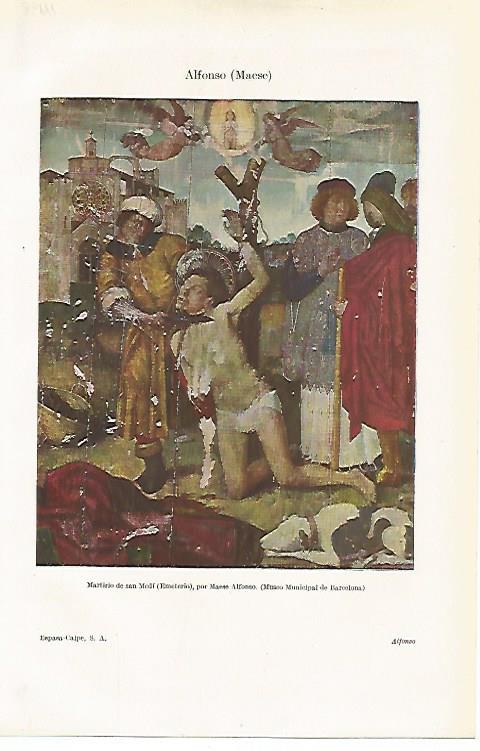 LAMINA ESPASA 11198: Martirio de San Medi por Maese Alfonso