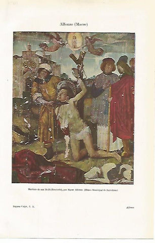 LAMINA ESPASA 11198: Martirio de San Medi por Maese Alfonso