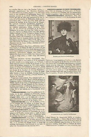 LAMINA ESPASA 11387: Retrato y La Anunciacion por Greiffenhagen