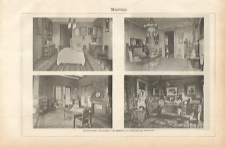 LAMINA ESPASA 11435: Tipos de muebles en habitaciones