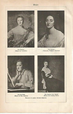 LAMINA ESPASA 11468: Retratos de mujer de la escuela francesa