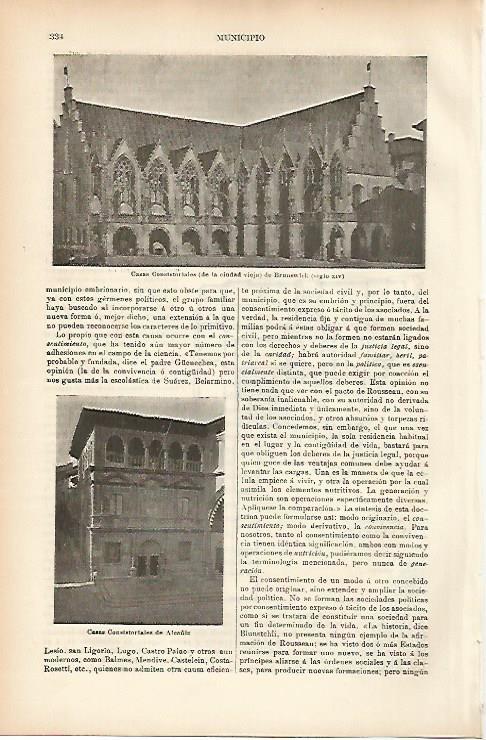 LAMINA ESPASA 11491: Ayuntamiento de Brunswick y Alcañiz