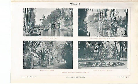 LAMINA ESPASA 11553: Paseos y jardines de la ciudad de Mexico