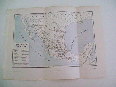 LAMINA ESPASA 11578: Mapa minero de Mexico