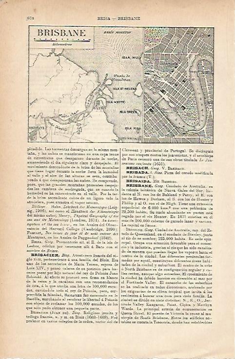 LAMINA ESPASA 11635: Plano de Brisbane Australia