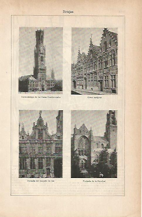 LAMINA ESPASA 11797: Edificios de Brujas Belgica
