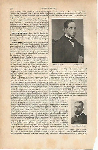 LAMINA ESPASA 11826: Antonio Brusi y Ferrer marques de Casa Brusi