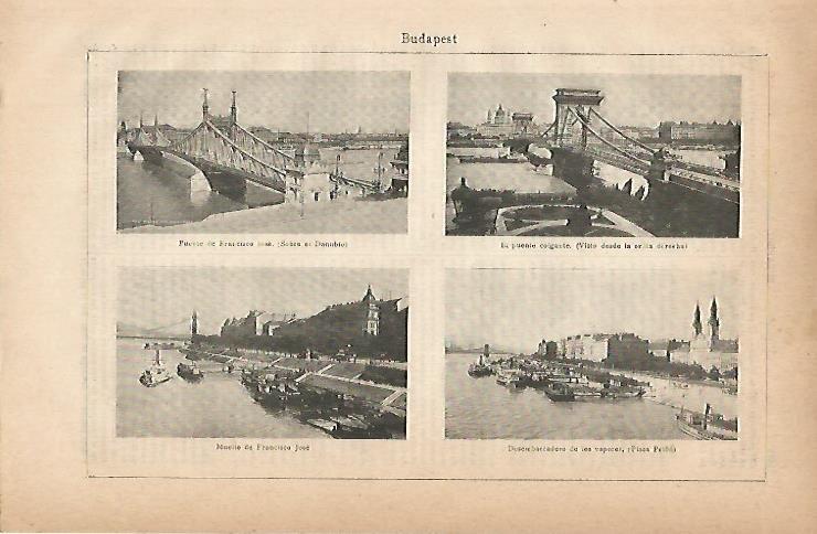 LAMINA ESPASA 11851: Puentes de Budapest Hungria