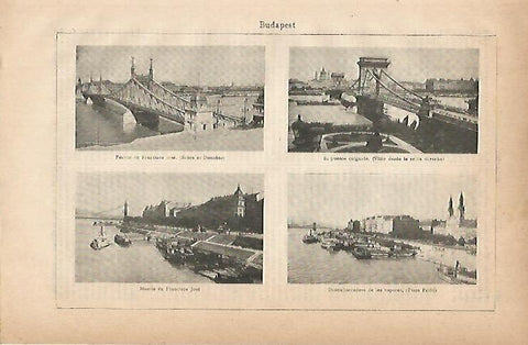 LAMINA ESPASA 11851: Puentes de Budapest Hungria