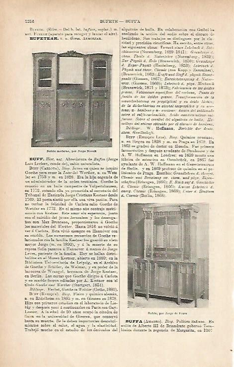 LAMINA ESPASA 11876: Bufete por J. Nowak y J. Feure