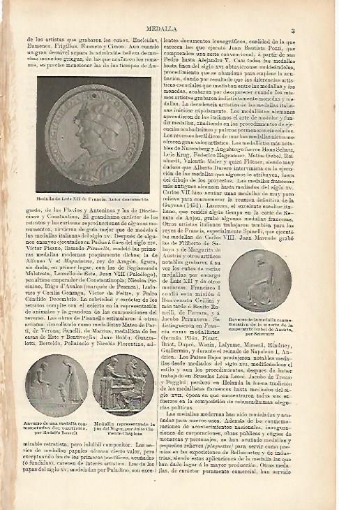 LAMINA ESPASA 11921: Medalla de Luis XII de Francia