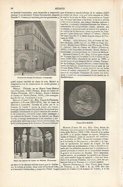 LAMINA ESPASA 11940: Palacio de Cosme de Medicis en Florencia