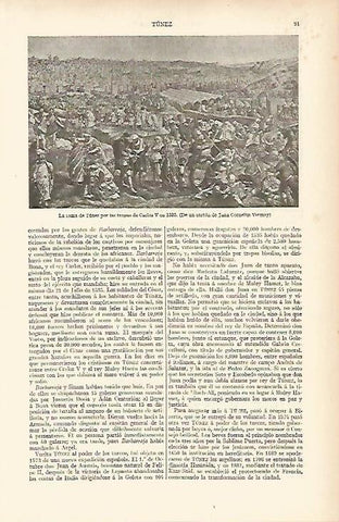 LAMINA ESPASA 11971: La toma de Tunez por las tropas de Carlos V en 1535