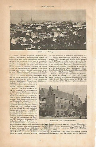 LAMINA ESPASA Alemania 11455: Vista general de Muhlhausen Alemania