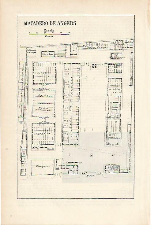 LAMINA ESPASA 1164: Plano del Matadero de Angers