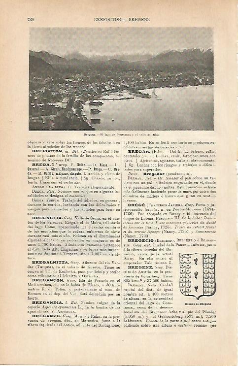 LAMINA ESPASA 11671:El lago Constanza en Bregenz Austria