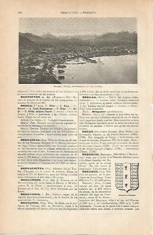 LAMINA ESPASA 11671:El lago Constanza en Bregenz Austria