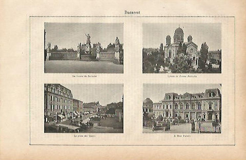 LAMINA ESPASA 11835: Vistas de Bucarest Rumania