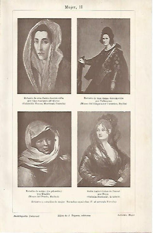 LAMINA ESPASA 11467: Retratos y estudios de mujer de la escuela española