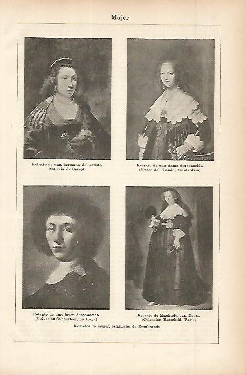 LAMINA ESPASA 11464: Retratos de mujer por Rembrandt